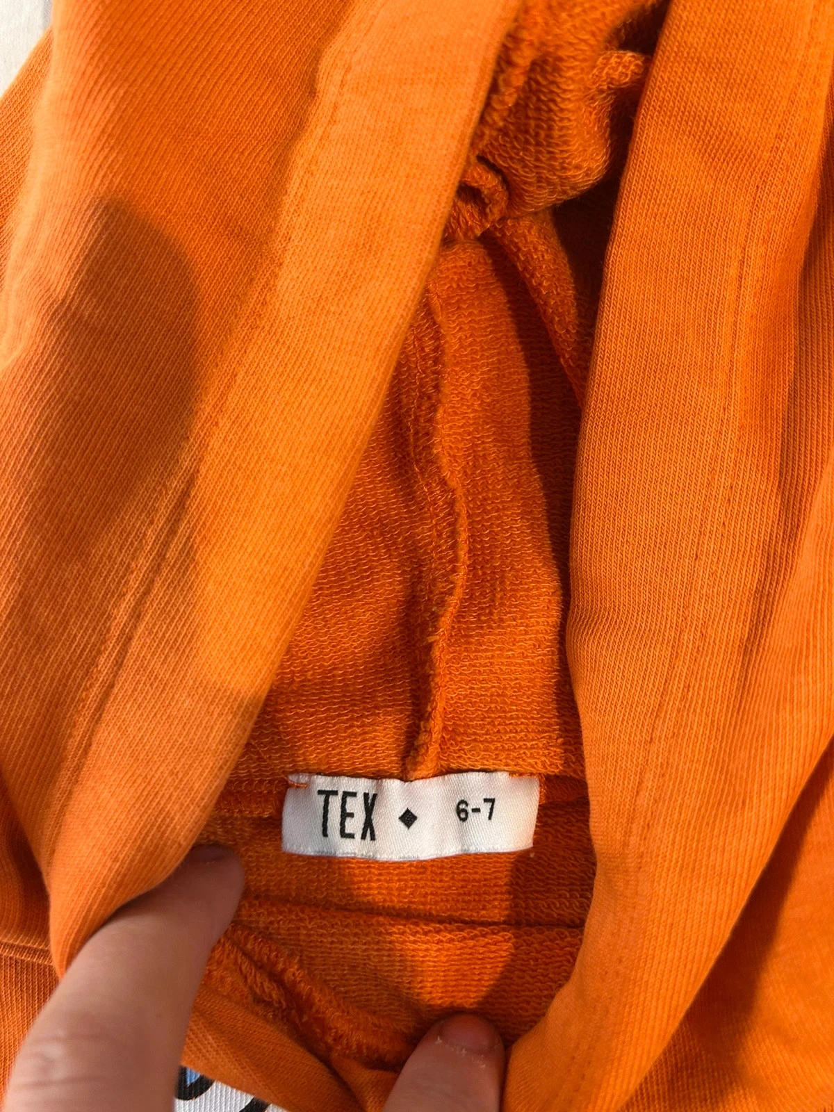 Orange tex pattern hoodie size 7 years – photo 6
